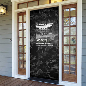 African American Heroes Door Cover Six Triple Eight - Camo Style