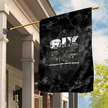African American Heroes Garden Flag Six Triple Eight - Camo Style