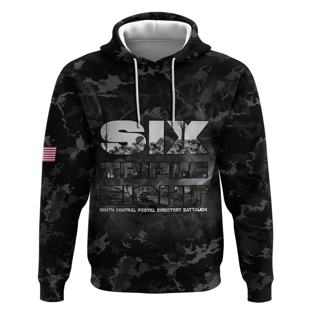 African American Heroes Hoodie Six Triple Eight - Camo Style