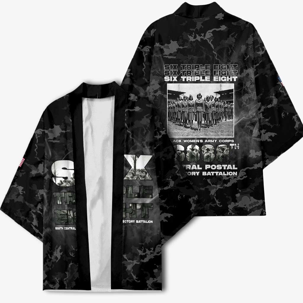 African American Heroes Kimono Six Triple Eight - Camo Style