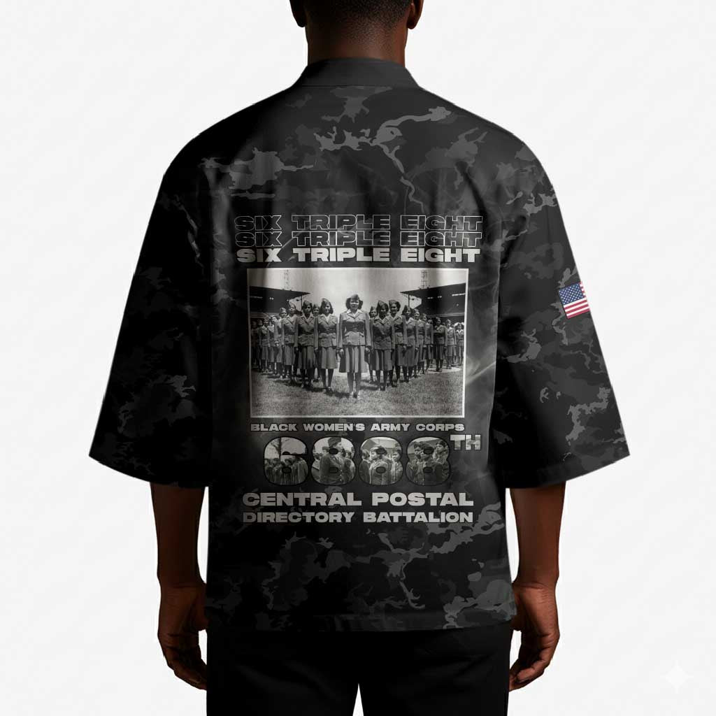 African American Heroes Kimono Six Triple Eight - Camo Style
