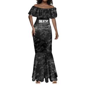 African American Heroes Mermaid Dress Six Triple Eight - Camo Style