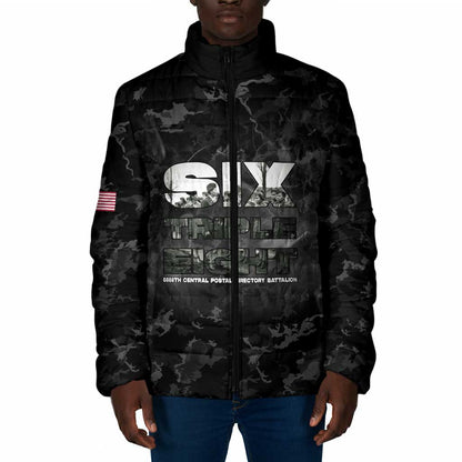 African American Heroes Padded Jacket Six Triple Eight - Camo Style