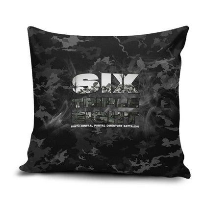 African American Heroes Pillow Cover Six Triple Eight - Camo Style