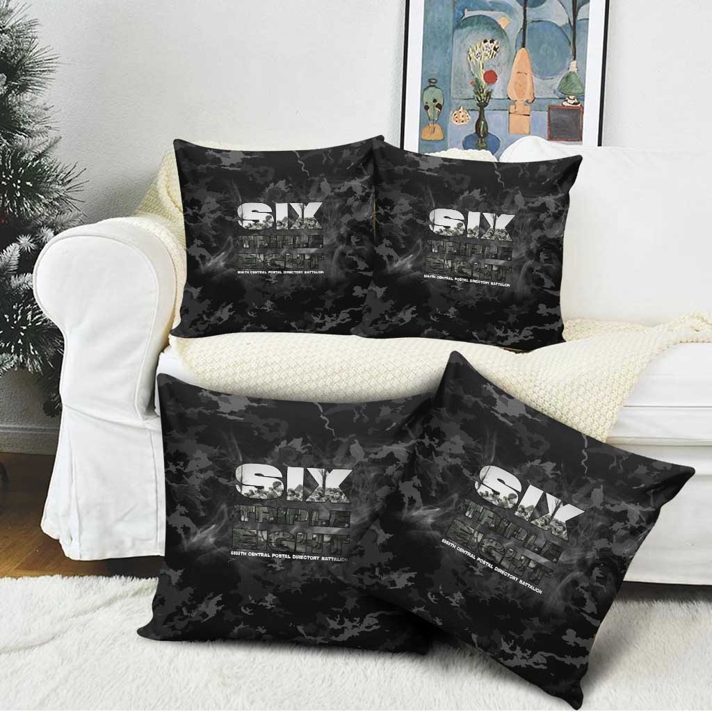 African American Heroes Pillow Cover Six Triple Eight - Camo Style