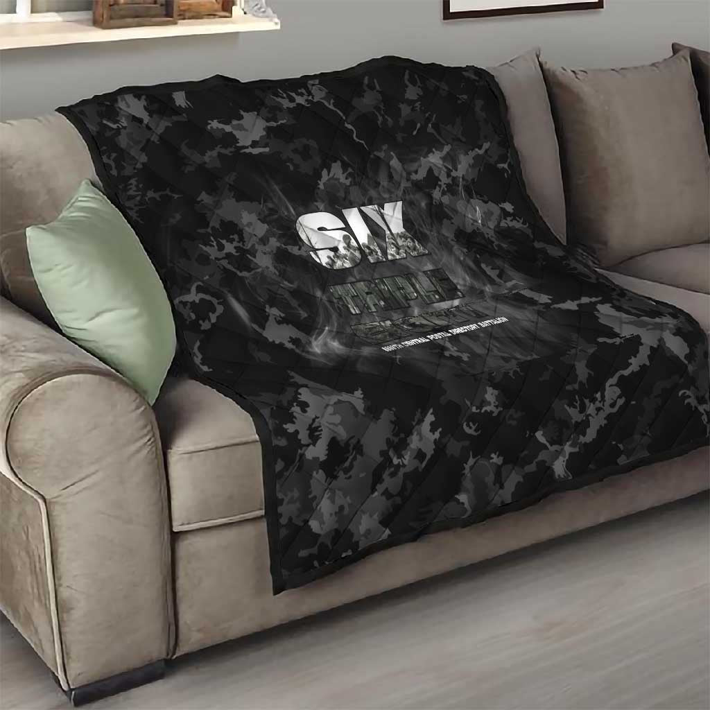 African American Heroes Quilt Six Triple Eight - Camo Style