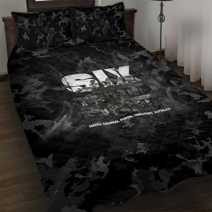 African American Heroes Quilt Bed Set Six Triple Eight - Camo Style