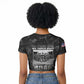 African American Heroes Raglan Cropped T shirt Six Triple Eight - Camo Style