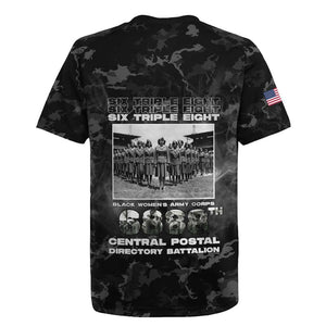 African American Heroes Rugby Jersey Six Triple Eight - Camo Style
