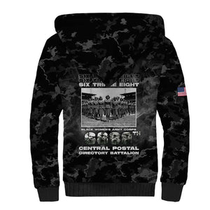 African American Heroes Sherpa Hoodie Six Triple Eight - Camo Style