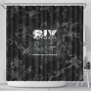 African American Heroes Shower Curtain Six Triple Eight - Camo Style