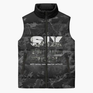African American Heroes Sleeveless Puffer Jacket Six Triple Eight - Camo Style