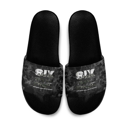 African American Heroes Slide Sandals Six Triple Eight - Camo Style
