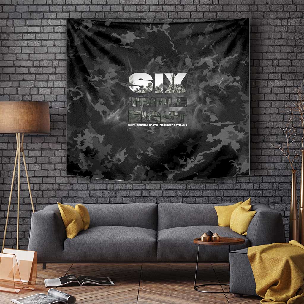 African American Heroes Tapestry Six Triple Eight - Camo Style