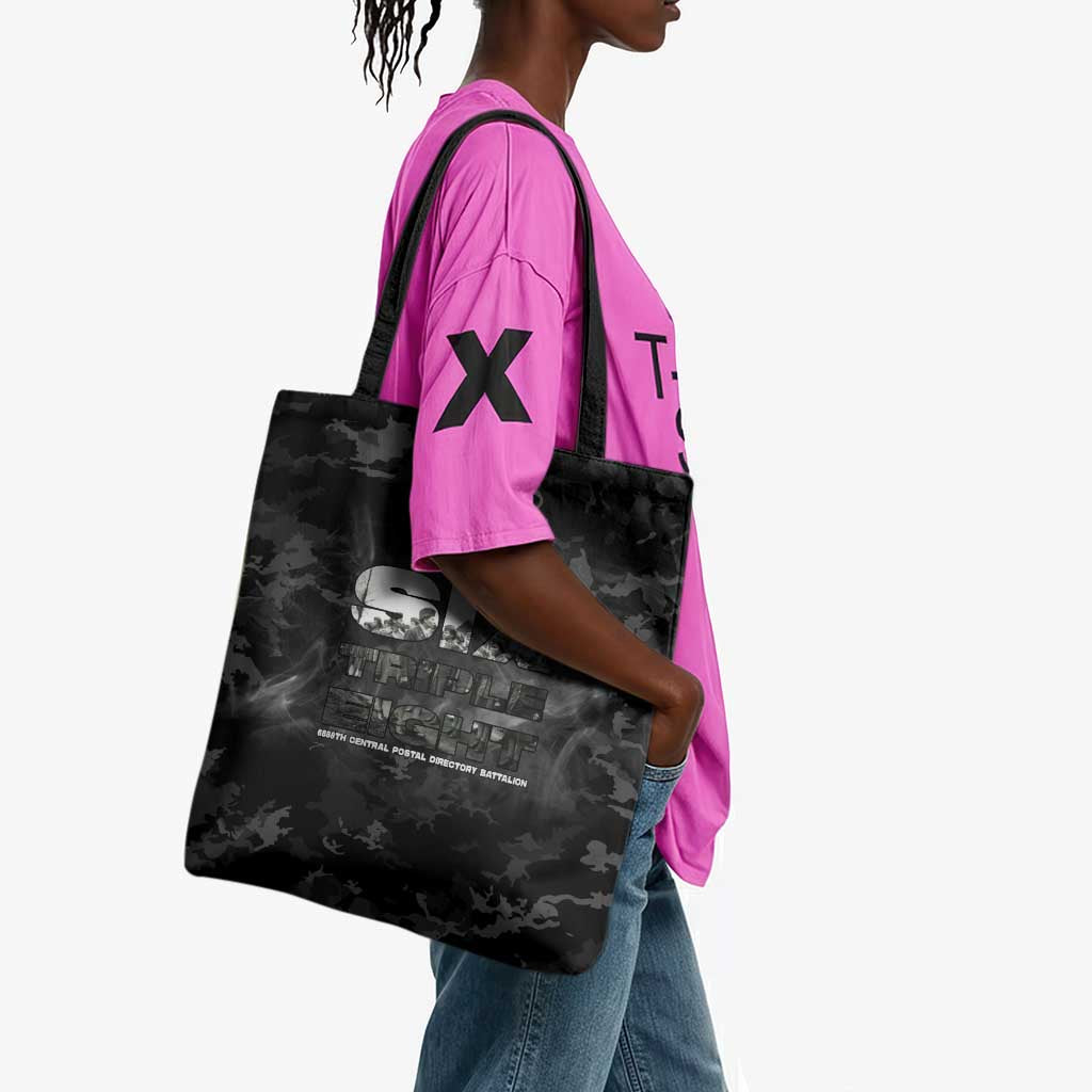 African American Heroes Tote Bag Six Triple Eight - Camo Style
