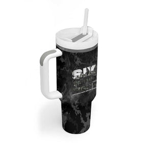 African American Heroes Tumbler With Handle Six Triple Eight - Camo Style