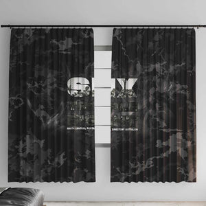 African American Heroes Window Curtain Six Triple Eight - Camo Style