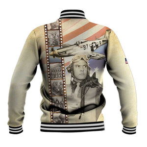 Tuskegee Airmen Baseball Jacket Red Tail Legacy Film Striped Style