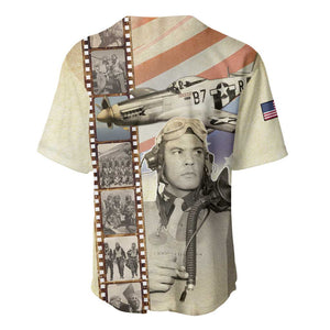 Tuskegee Airmen Baseball Jersey Red Tail Legacy Film Striped Style