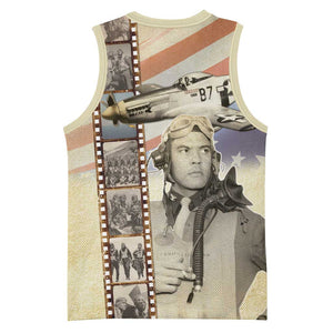 Tuskegee Airmen Basketball Jersey Red Tail Legacy Film Striped Style