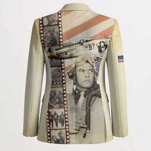 Tuskegee Airmen Blazer Red Tail Legacy Film Striped Style