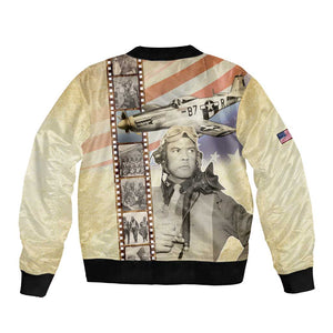 Tuskegee Airmen Bomber Jacket Red Tail Legacy Film Striped Style