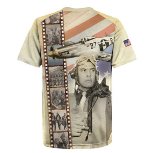 Tuskegee Airmen Rugby Jersey Red Tail Legacy Film Striped Style