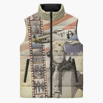 Tuskegee Airmen Sleeveless Puffer Jacket Red Tail Legacy Film Striped Style