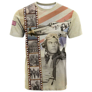Tuskegee Airmen T shirt Red Tail Legacy Film Striped Style