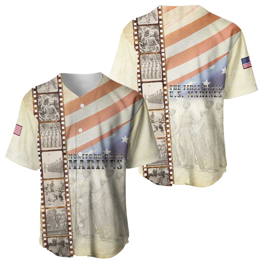 Montford Point Marines Baseball Jersey The First Black US Marines Film Striped Style