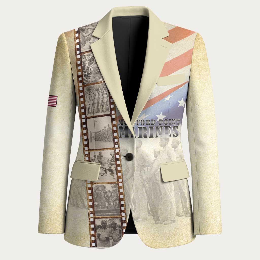 Montford Point Marines Blazer The First Black US Marines Film Striped Style
