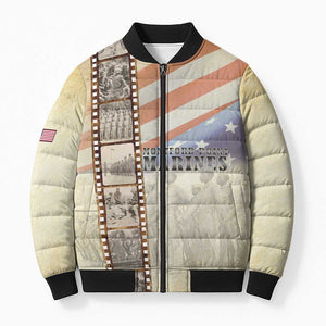 Montford Point Marines Bomber Puffer Jacket The First Black US Marines Film Striped Style