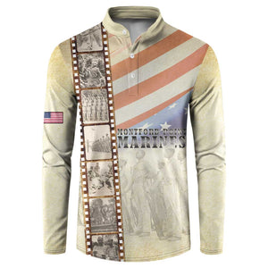 Montford Point Marines Button Sweatshirt The First Black US Marines Film Striped Style