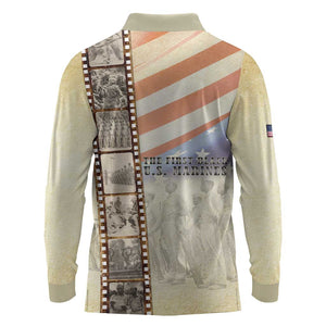 Montford Point Marines Long Sleeve Polo Shirt The First Black US Marines Film Striped Style