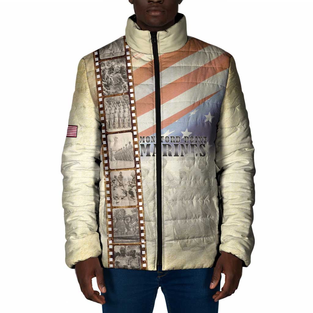 Montford Point Marines Padded Jacket The First Black US Marines Film Striped Style