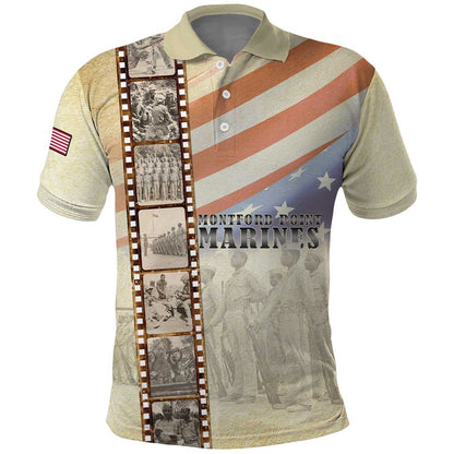 Montford Point Marines Polo Shirt The First Black US Marines Film Striped Style