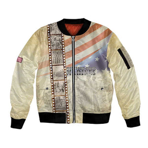Montford Point Marines Sleeve Zip Bomber Jacket The First Black US Marines Film Striped Style