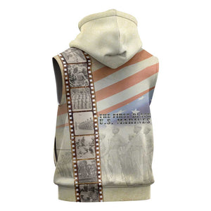 Montford Point Marines Sleeveless Hoodie The First Black US Marines Film Striped Style