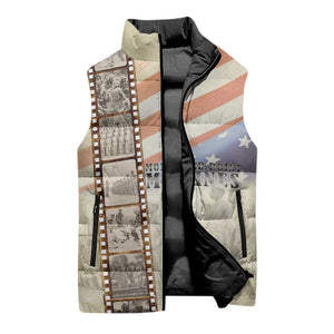 Montford Point Marines Sleeveless Puffer Jacket The First Black US Marines Film Striped Style