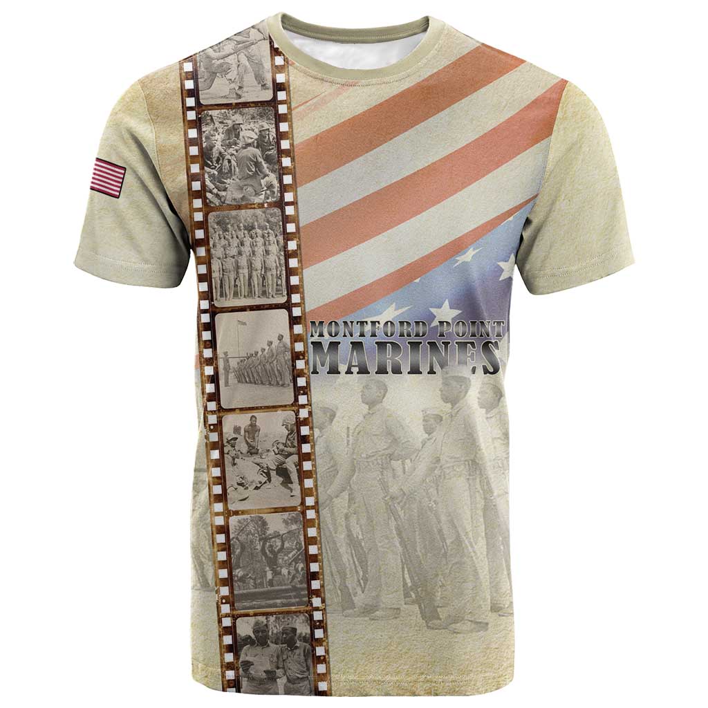 Montford Point Marines T shirt The First Black US Marines Film Striped Style