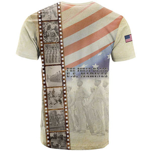 Montford Point Marines T shirt The First Black US Marines Film Striped Style