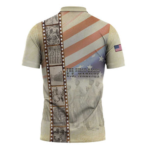 Montford Point Marines Zipper Polo Shirt The First Black US Marines Film Striped Style
