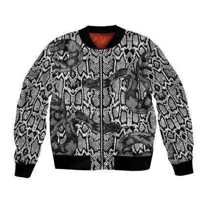 Snake African Skin Animals Pattern Bomber Jacket