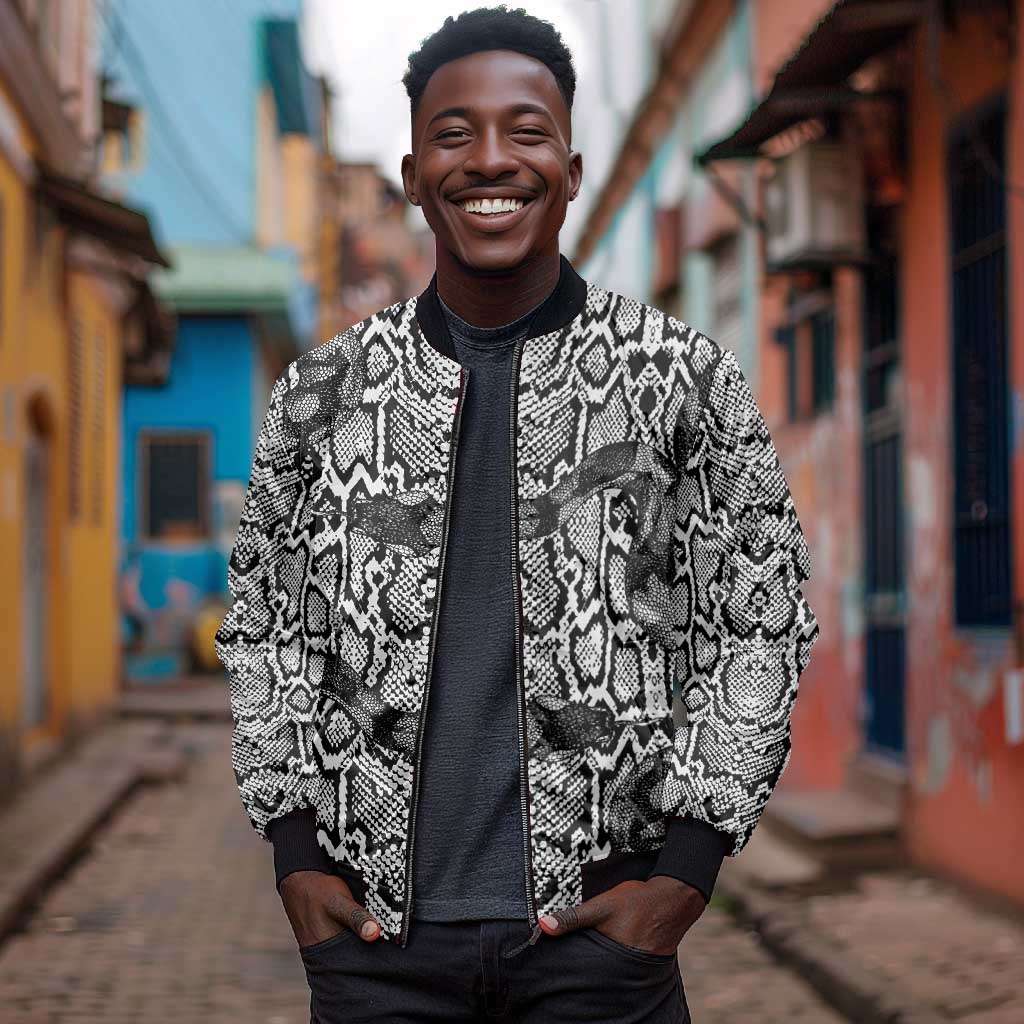 Snake African Skin Animals Pattern Bomber Jacket