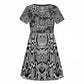 Snake African Skin Animals Pattern Kid Short Sleeve Dress