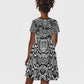 Snake African Skin Animals Pattern Kid Short Sleeve Dress