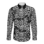 Snake African Skin Animals Pattern Long Sleeve Button Shirt