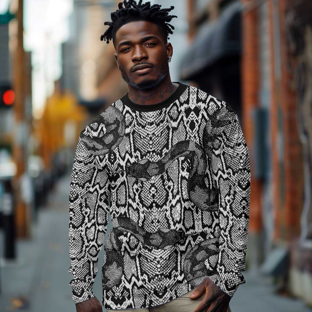Snake African Skin Animals Pattern Long Sleeve Shirt