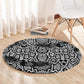 Snake African Skin Animals Pattern Round Carpet