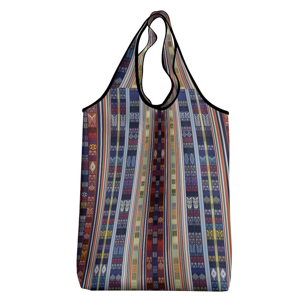 Lamba Mpanjaka Malagasy Traditional Pattern Grocery Bag